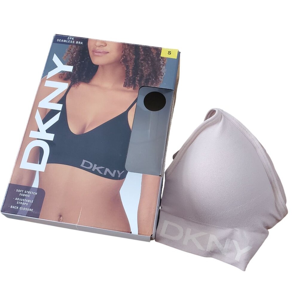 DKNY Small Seamless Bra All Day Stretch Adjustable Stretch T-shirt Beige Sand